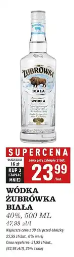 Biedronka Wódka Żubrówka Biała oferta