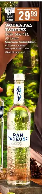 Biedronka Wódka Pan Tadeusz oferta