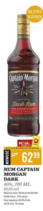 Biedronka Rum Captain Morgan Dark oferta