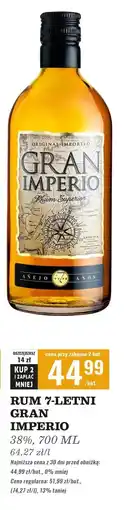 Biedronka Rum Gran Imperio Blanco oferta