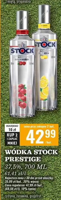 Biedronka Wódka Stock Prestige Cranberry oferta