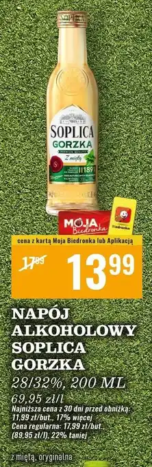 Biedronka Wódka Soplica Gorzka Z Miętą oferta