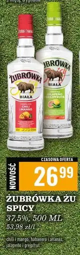 Biedronka Wódka chili i mango Żubrówka Biała oferta