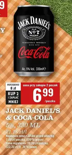 Biedronka Drink Jack Daniel's & Cola oferta
