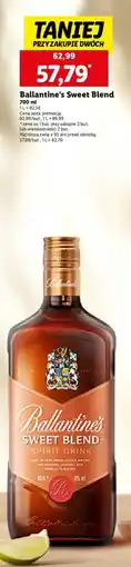 Lidl Whisky Ballantine's Sweet Blend oferta