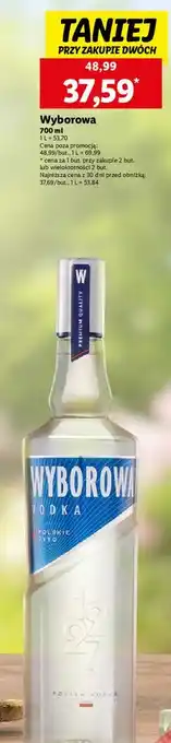 Lidl Wódka Wyborowa Vodka oferta