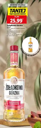 Lidl Wódka Żołądkowa Gorzka Truskawka I Rabarbar oferta