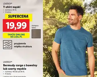 Lidl T-shirt męski m-xl Livergy oferta