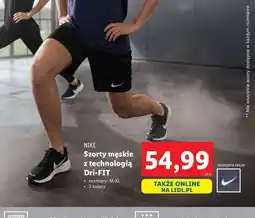 Lidl Szorty męskie dri-fit m-xl Nike oferta