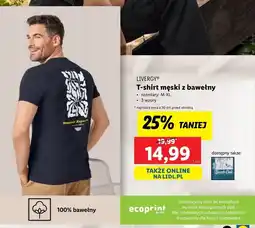Lidl T-shirt męski m-xl Livergy oferta