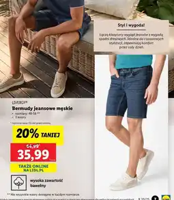 Lidl Bermudy jeansowe 48-58 Livergy oferta