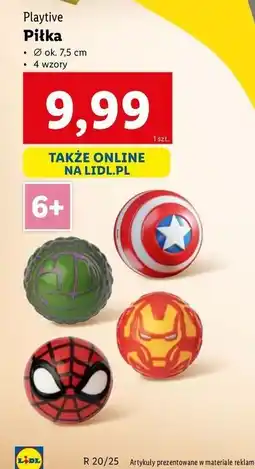 Lidl Piłka 7.5 cm Playtive oferta