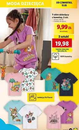 Lidl T-shirt dziecięcy psi patrol 98-128 oferta