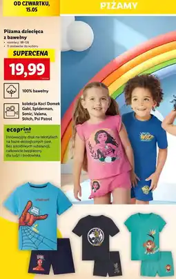 Lidl Piżama dziecięca 98-128 cm oferta