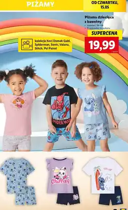 Lidl Piżama dziecięca 98-128 cm oferta