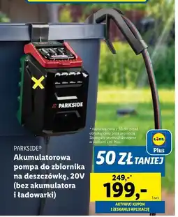 Lidl Pompa do deszczówki 20 v Parkside oferta