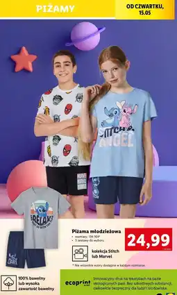 Lidl Piżama młodzieżowa stitch 134-164 oferta