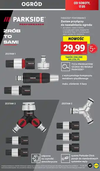 Lidl Zestaw przyłączy Parkside oferta