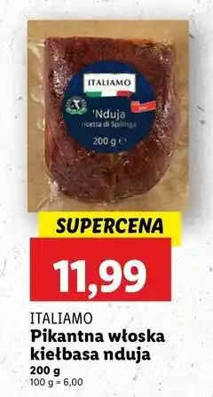Lidl Kiełbasa włoska pikantna nduja Italiamo oferta