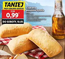 Lidl Ciabatta pszenno-żytnia oferta