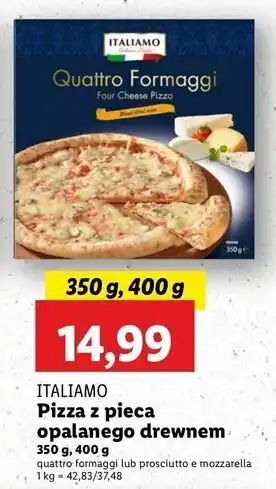 Lidl Pizza prosciutto z mozzarelą Italiamo oferta