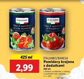 Lidl Pomidory krojone z bazylią Italiamo oferta