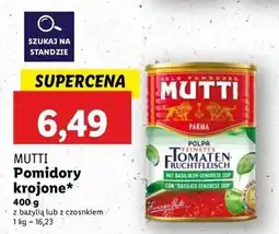 Lidl Pomidory drobno krojone polpa z bazylią Mutti oferta