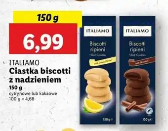 Lidl Ciastka z nadzieniem kremem czekoladowym Italiamo oferta