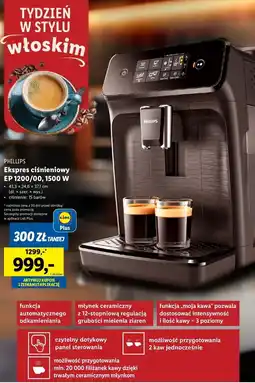 Lidl Ekspres ciśnieniowy ep1200/00 Philips oferta