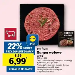 Lidl Burger wołowy Rzeźnik Codzienna Dostawa oferta