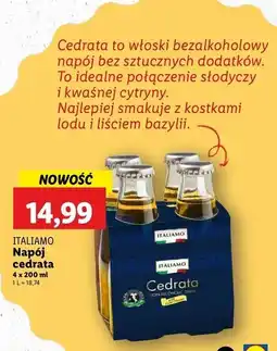 Lidl Napój cedrata Italiamo oferta