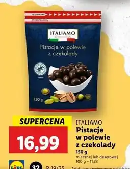 Lidl Pistacje w czekoladzie deserowej Italiamo oferta