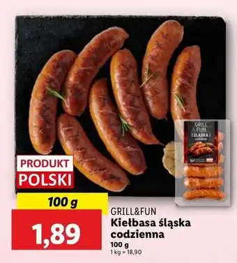 Lidl Kiełbasa śląska Grill And Fun oferta