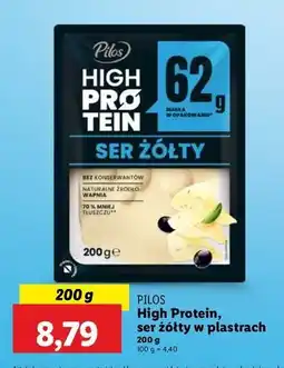 Lidl Ser żółty wysokobiałkowy Pilos High Protein oferta