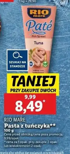 Lidl Pasta z tuńczyka Rio Mare oferta