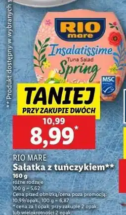 Lidl Sałatka z tuńczykiem spring Rio Mare Insalatissime oferta