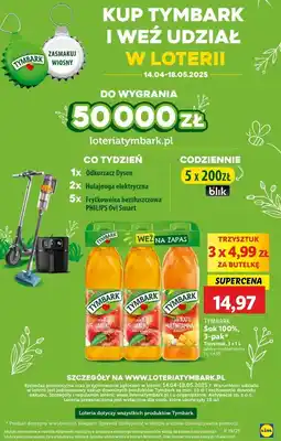 Lidl Sok jabłkowy 2 szt + multiwitamina Tymbark oferta