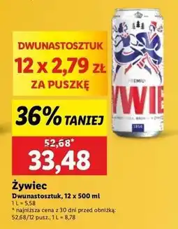 Lidl Piwo Żywiec Jasne Pełne oferta