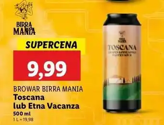 Lidl Piwo etna vacanza Birra Mania oferta