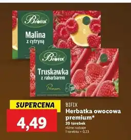Lidl Herbatka owocowa malina z cytryną Bifix Premium oferta