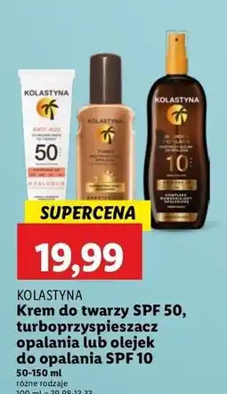 Lidl Krem do twarzy ochronny wrażliwa skóra spf 50 Kolastyna oferta