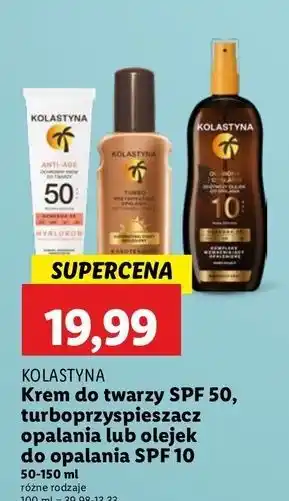 Lidl Krem do twarzy ochronny wrażliwa skóra spf 50 Kolastyna oferta