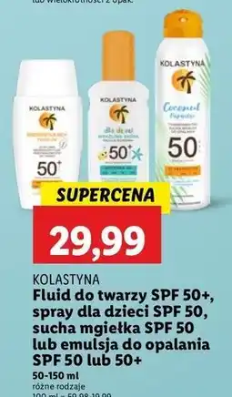 Lidl Emulsja ochronna dla dzieci skóra wrażliwa spf 50+ Kolastyna oferta