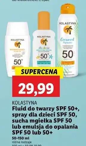 Lidl Emulsja ochronna dla dzieci skóra wrażliwa spf 50+ Kolastyna oferta