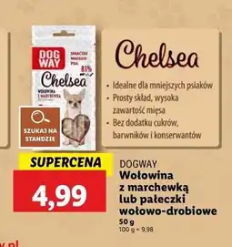 Lidl Przysmak dla psa chelsea wołowo drobiowe Dogway oferta