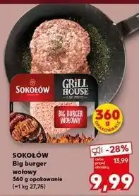 Kaufland Big burger wołowy Sokołów Grill House oferta