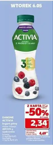 Kaufland Jogurt owoce leśne Danone Activia oferta