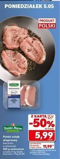 Kaufland Schab wieprzowy plastry qafp Stoisko Mięsne oferta