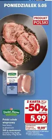 Kaufland Schab wieprzowy plastry qafp Stoisko Mięsne oferta