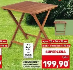 Kaufland Stolik składany drewniany 70 x 75 cm K-Classic Countryside oferta